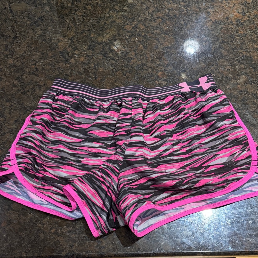 Under Armour Women’s Pink Striped Active Shorts